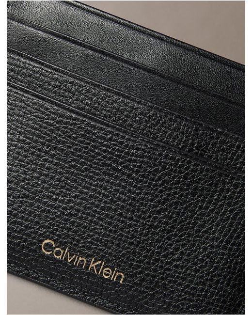 Calvin Klein Gray Leather Classic Card Case for men