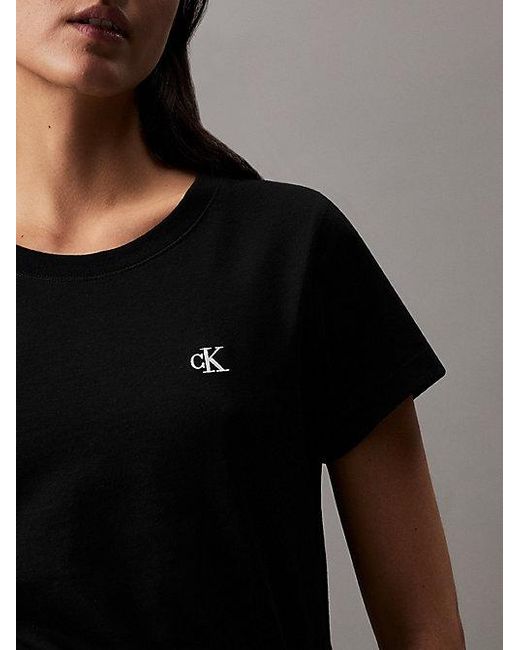 Calvin Klein Black Slim Organic Cotton T-shirt