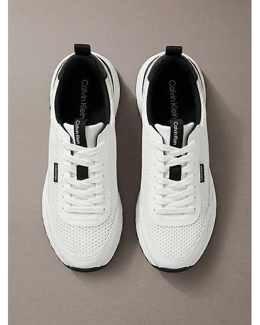 Calvin Klein Metallic Knit Mesh Runner Trainers for men