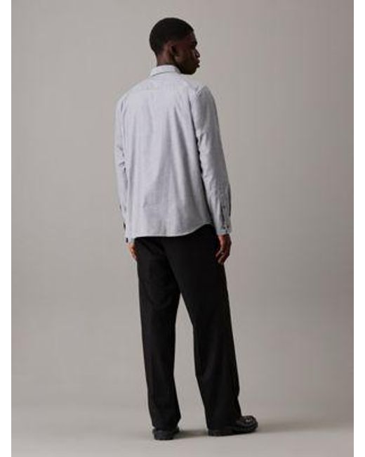 Camisa estilo oxford Calvin Klein de hombre de color Gray
