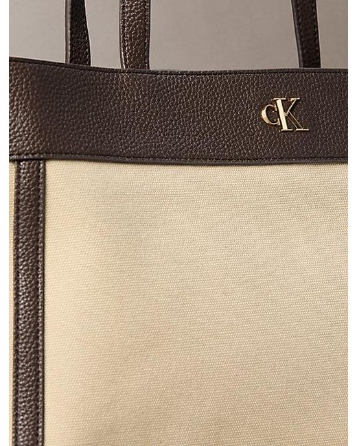 Calvin Klein Natural Cotton Canvas Tote Bag