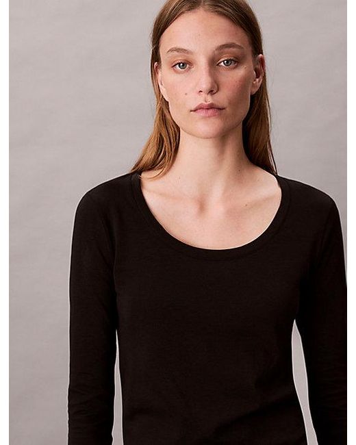 Calvin Klein Black Scoop Neck Top