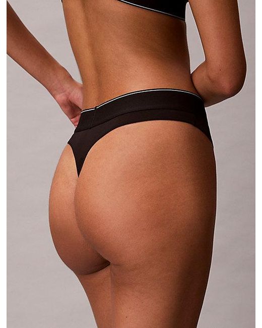 Calvin Klein Multicolor Stretch Thong Graphic Monogram Microfibre