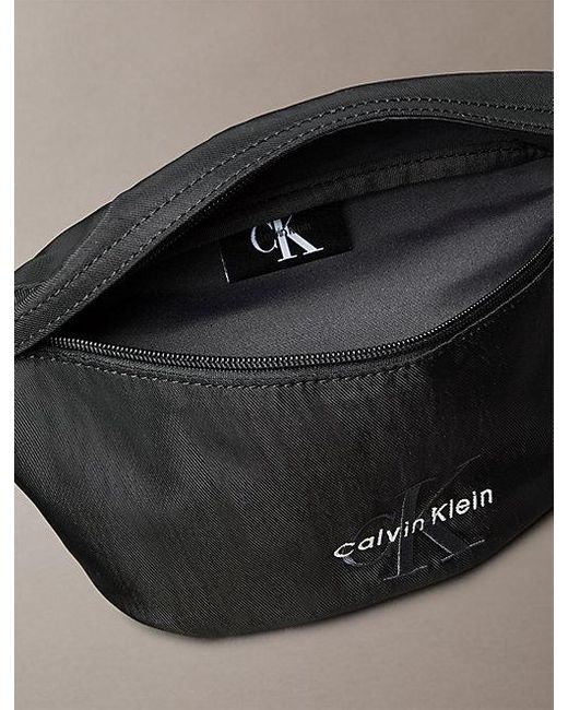 Calvin Klein Black Nylon Signature Logo Bum Bag for men