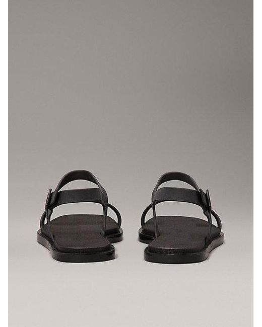 Calvin Klein Gray Gummi-Sandalen