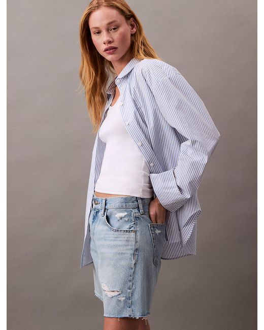 Calvin Klein Gray 90's Denim Shorts