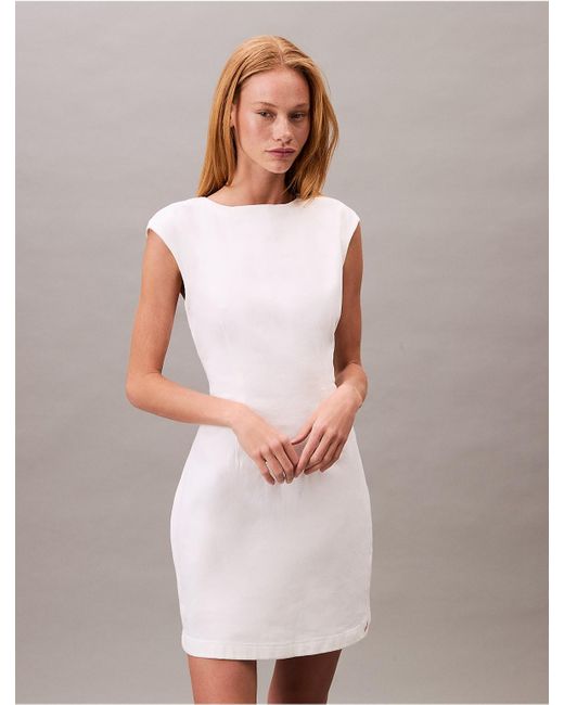 Calvin Klein Multicolor Open Back Cap Sleeve Dress