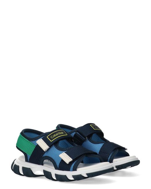 Calvin Klein Green Toddlers And Kids Velcro Sandals for men