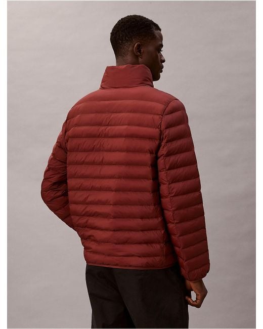 Calvin Klein Red Nylon Puffer Jacket for men