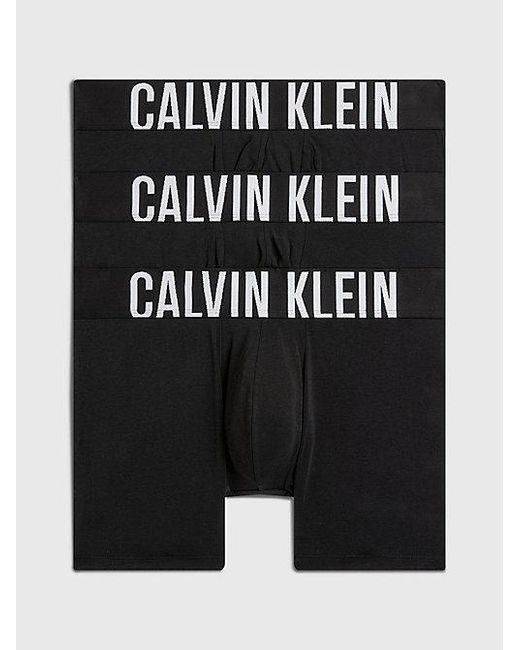 Calvin Klein Black 3 Pack Boxer Briefs - Intense Power for men