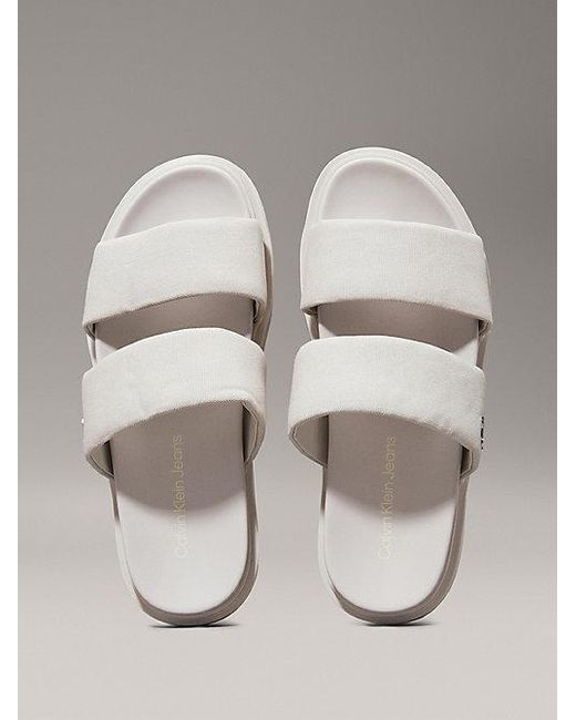 Calvin Klein Canvas Sandalen in het Multicolor voor heren