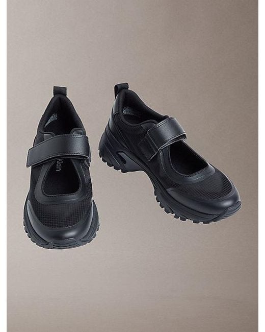 Calvin Klein Gray Trailblazer — Velcro Runner Trainers
