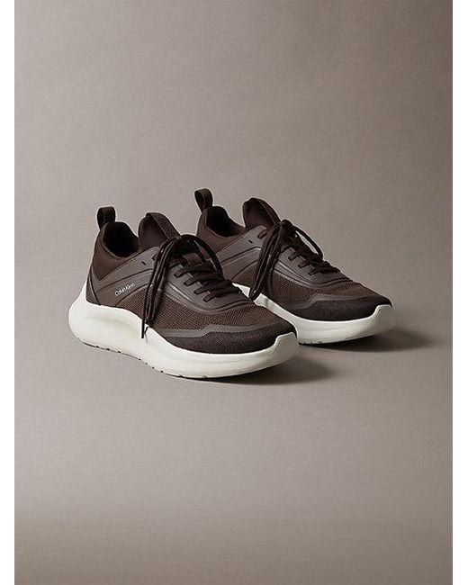 Calvin Klein Brown Ck Curve Lightweight Runner Trainers for men