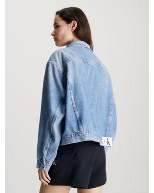 Calvin Klein Blue Boxy Jeansjacke