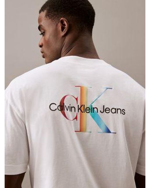 Camiseta oversized con monograma - Pride Calvin Klein de hombre de color Multicolor
