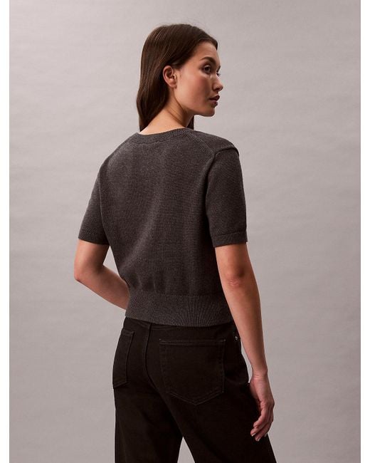 Calvin Klein Multicolor Monologo Cropped Jumper