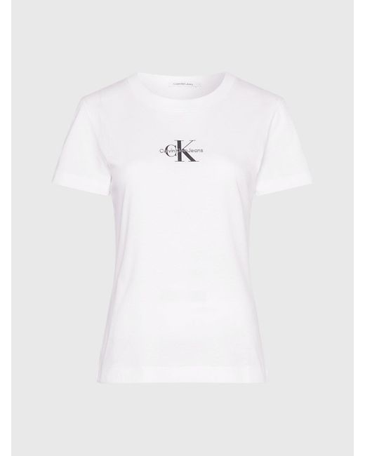 Calvin Klein White Slim Monogram T-shirt
