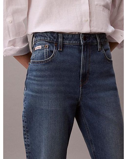 Calvin Klein Blue Jeans High Rise Straight Jeans