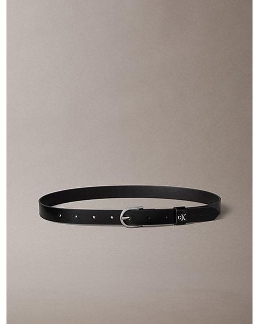 Calvin Klein Multicolor Monogram Rounded Buckle Belt
