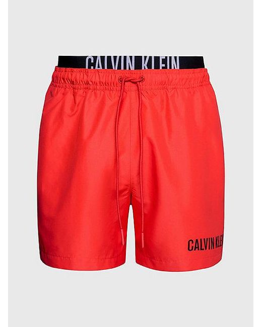 Calvin Klein Zwemshort Met Dubbele Tailleband - Intense Power in het Red voor heren