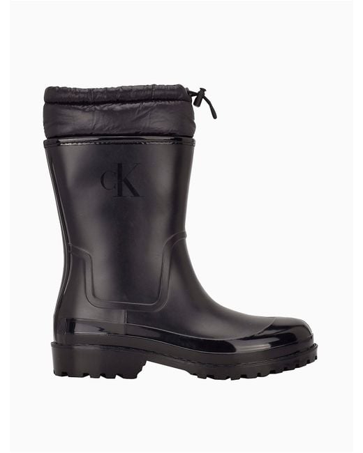 Calvin Klein Synthetic Abay Rain Boot in Black | Lyst