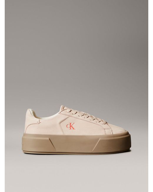 Baskets D'Hiver Chaudes À Plateformes En Cuir Calvin Klein en coloris Multicolor