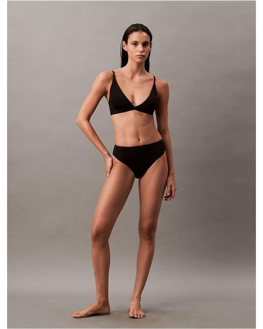 Calvin Klein Black Form To Body Natural Lightly Lined Triangle Bralette