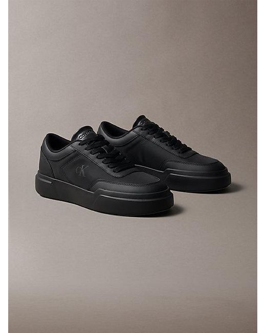 Calvin Klein Brown Leather Durable Traction Chunky Trainers for men