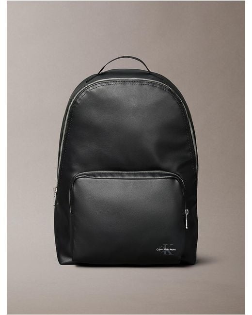 Calvin Klein Black Monologo Campus Backpack for men
