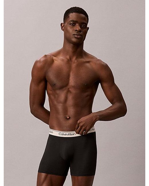 Calvin Klein Black 3 Pack Boxer Briefs for men