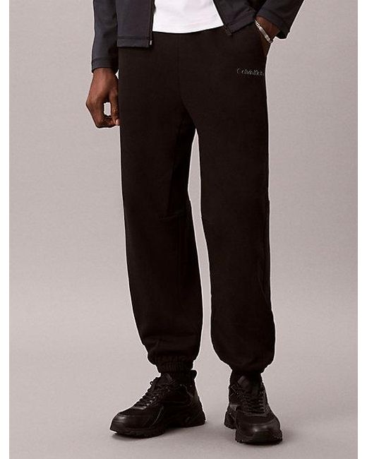 Calvin Klein Black Sport Heavyweight French Terry Joggers for men