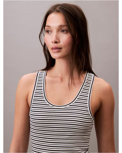 Calvin Klein Multicolor Calvin Klein Ribbed Stripe Tank Top