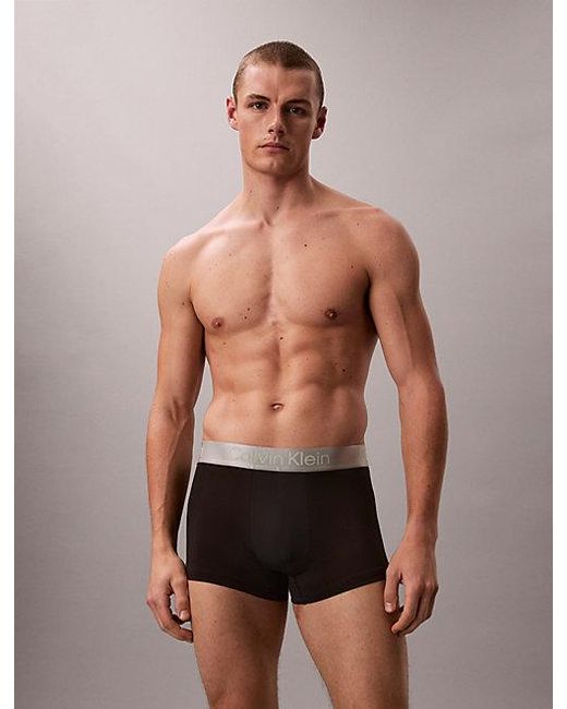 Calvin Klein Gray 3 Pack Trunks for men
