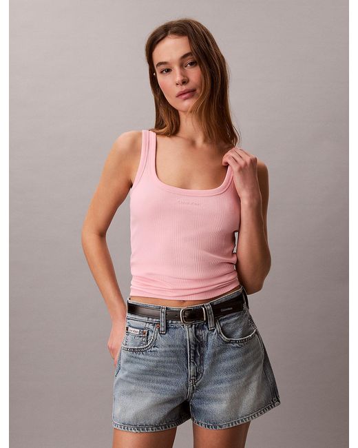 Calvin Klein Multicolor Slim Ribbed Cotton Tank Top