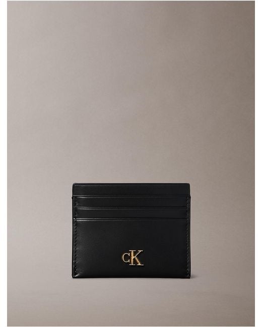Calvin Klein Black Hardware Monogram Card Case