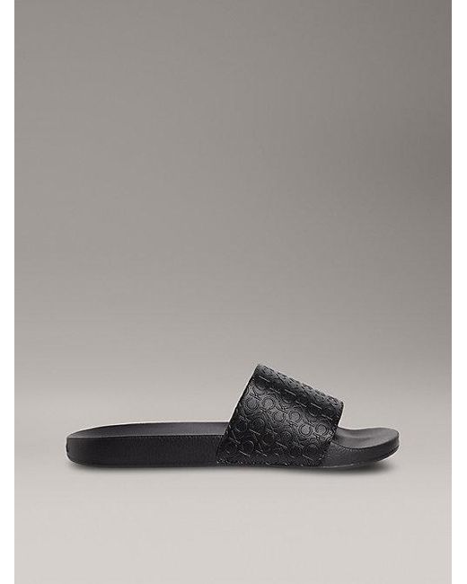 Calvin Klein Logo-Slippers in Gray für Herren