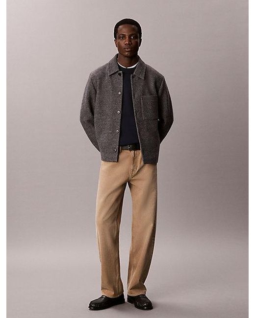 Calvin Klein Blue Jeans Classic Cotton Monogram Jumper for men