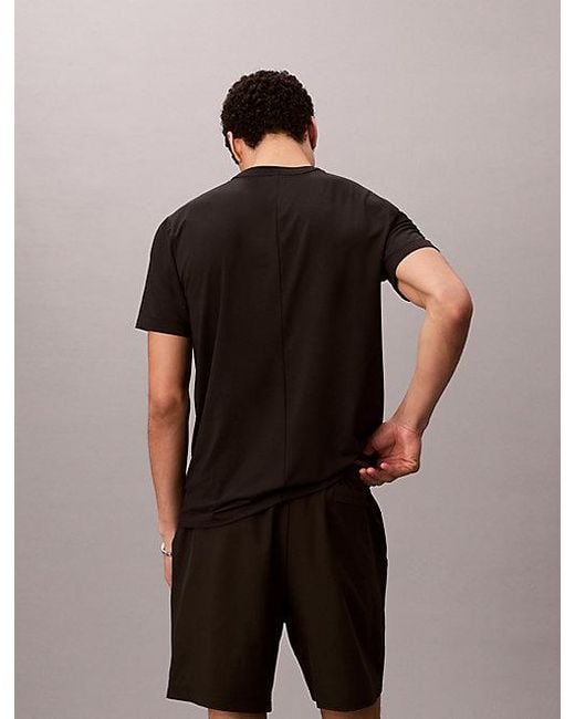 Calvin Klein Brown Sport Performance Quick Dry Gym T-Shirt for men