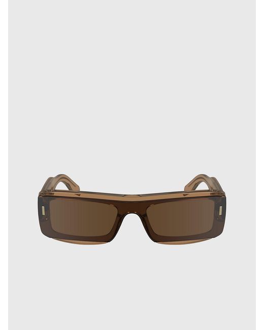 Calvin Klein Brown Modified Rectangle Sunglasses Ck24503S
