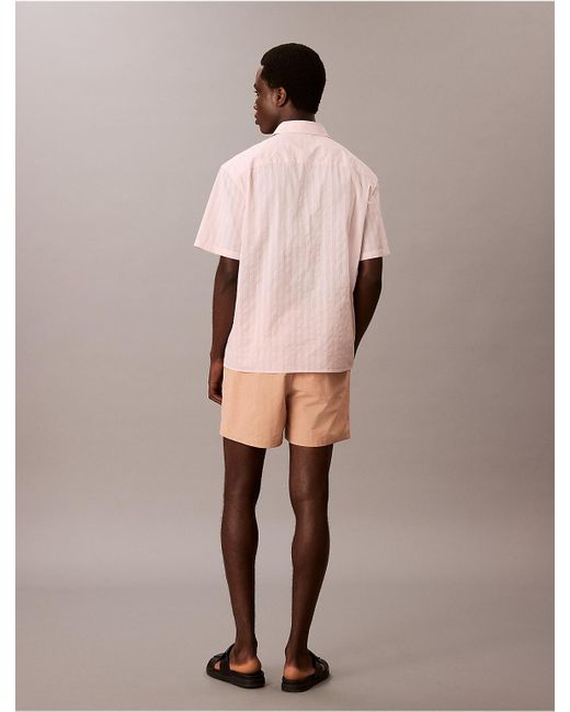 Calvin Klein Pink Ripstop Pull-On Shorts for men