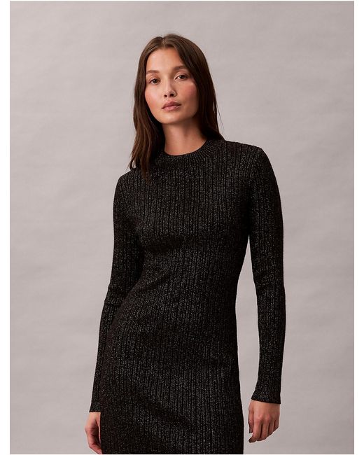calvin klein black sweater dress Calvin Klein Sweater Dress Black Wool Size Extra Small Cowl Neck Long Celebrity Owned