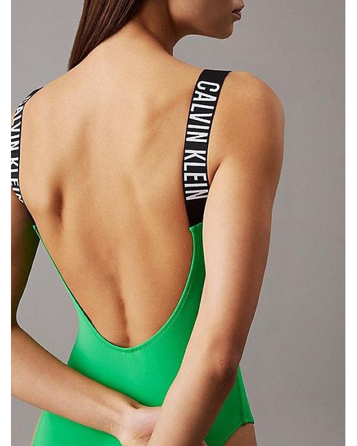 Calvin Klein Badpak Met Lage Rug in het Green