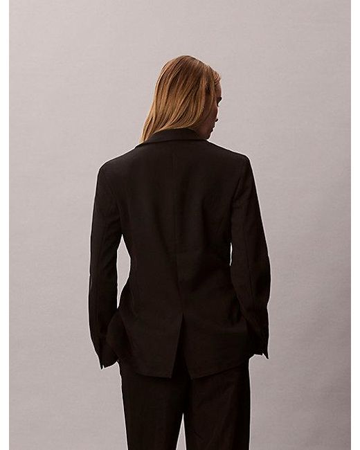 Calvin Klein Black Soft Crepe Blazer