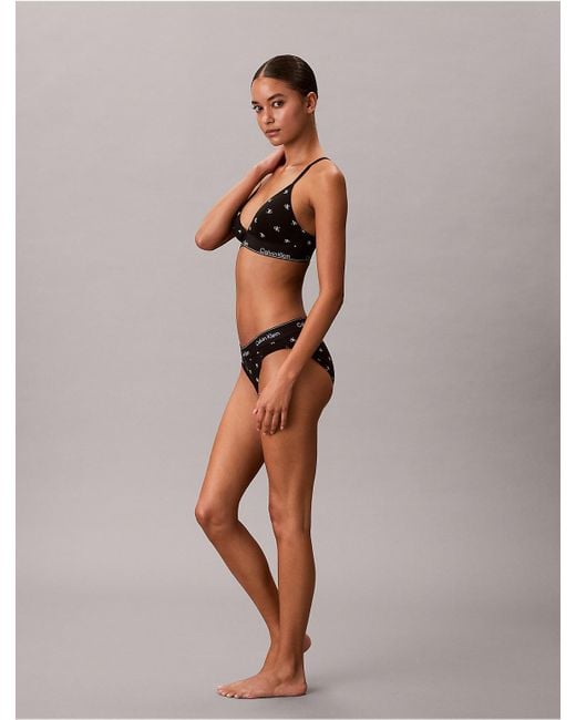 Calvin Klein Multicolor Icon Cotton Modal Lightly Lined Triangle Bralette