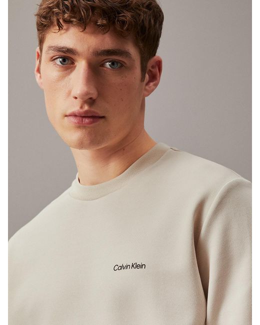 Sweat-shirt en coton Calvin Klein pour homme en coloris Natural