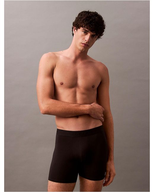 Calvin Klein Gray Ultra Soft Modal Boxer Brief for men