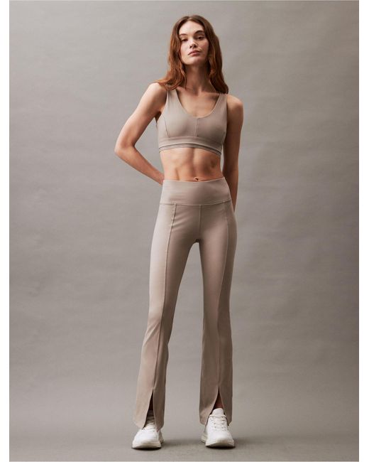 Calvin Klein Brown Performance Embrace High Waist Flared Pants