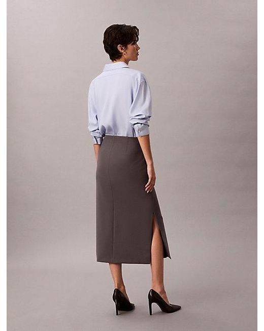 Calvin Klein Stretch Midirok in het Multicolor