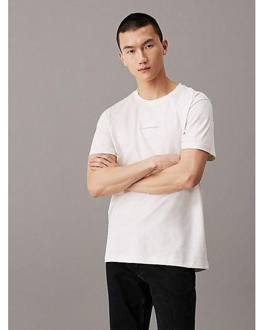 Calvin Klein Monogram T-shirt in het Gray voor heren