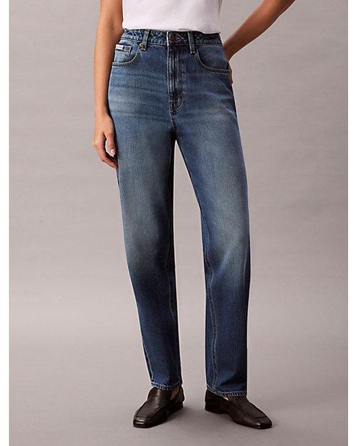 Calvin Klein Blue Jeans High Rise Tapered Jeans